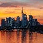 skyline of frankurt business district in germany