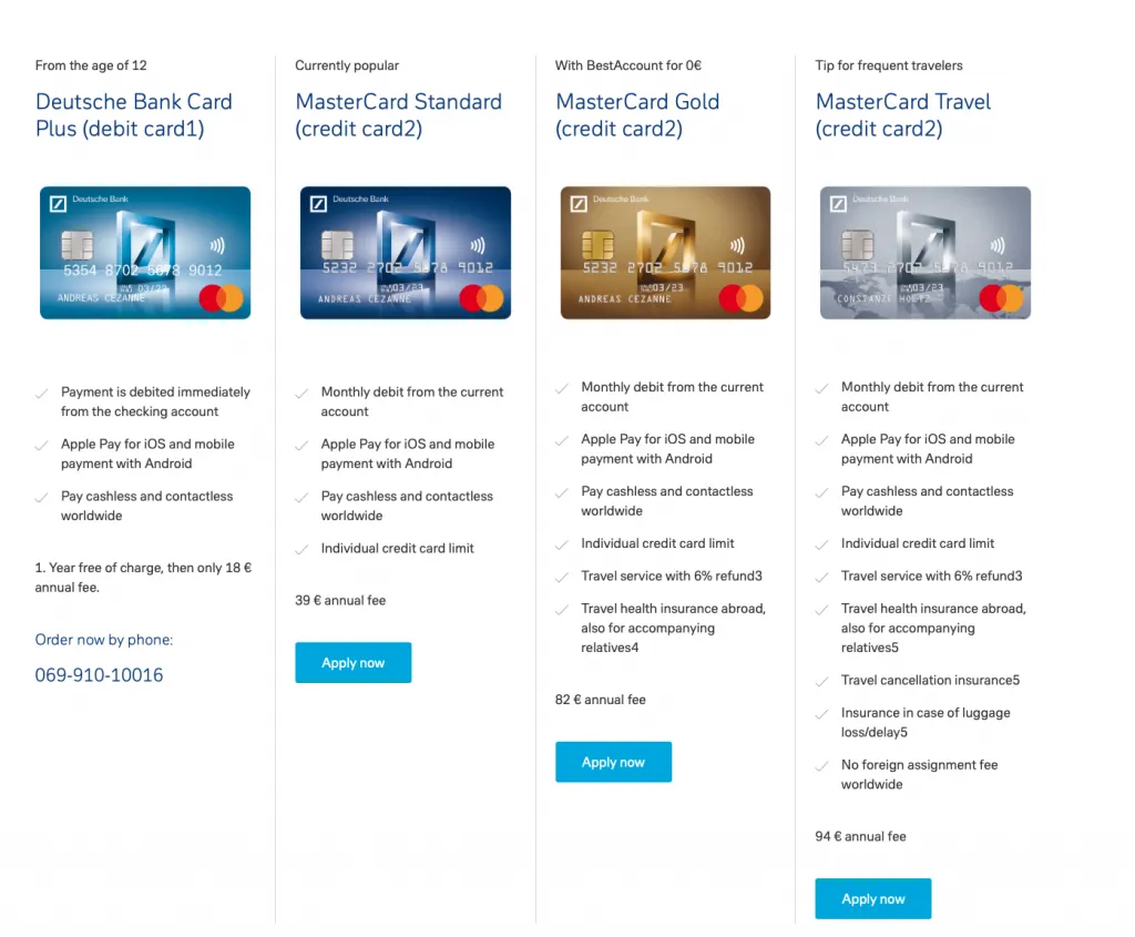 german travel credit cards